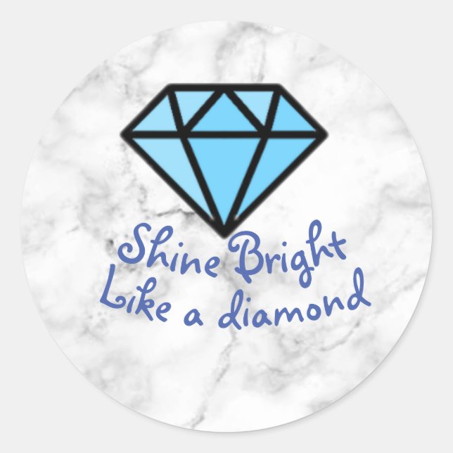 Brilhante como um adesivo de diamante (Frente)