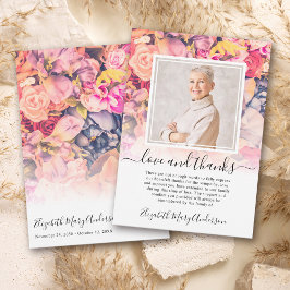 Brilhante Foto de Agradecimento Floral por Falecim