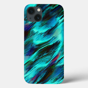 Brilhante manchado de ciano a azul e manchas verme