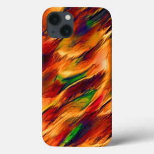 Brilhante manchado de laranja a vermelho, um pouco