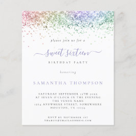 Brilhante Multicolorido de Orçamento Doce 16 Convi