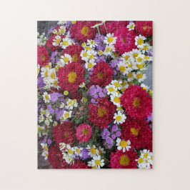 Brilhante Quebra-Cabeça de Flores Roxas, 28 cm x 3