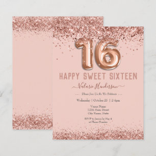 Brilhante Rosa Feliz 16º Aniversário