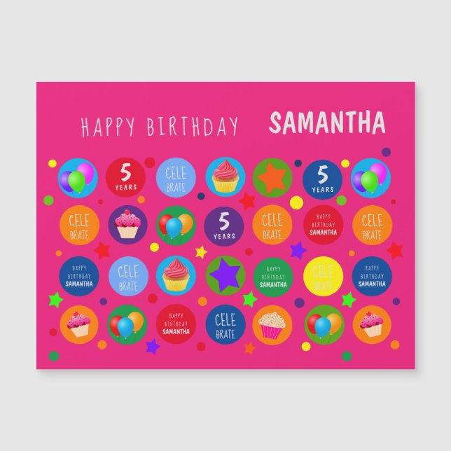 Brilhante, Vibrante e Colorida - Qualquer Aniversá (Frente)