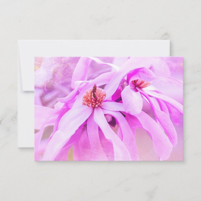 Brilhantes Bonito da Flor Rosa RSVP (Frente)