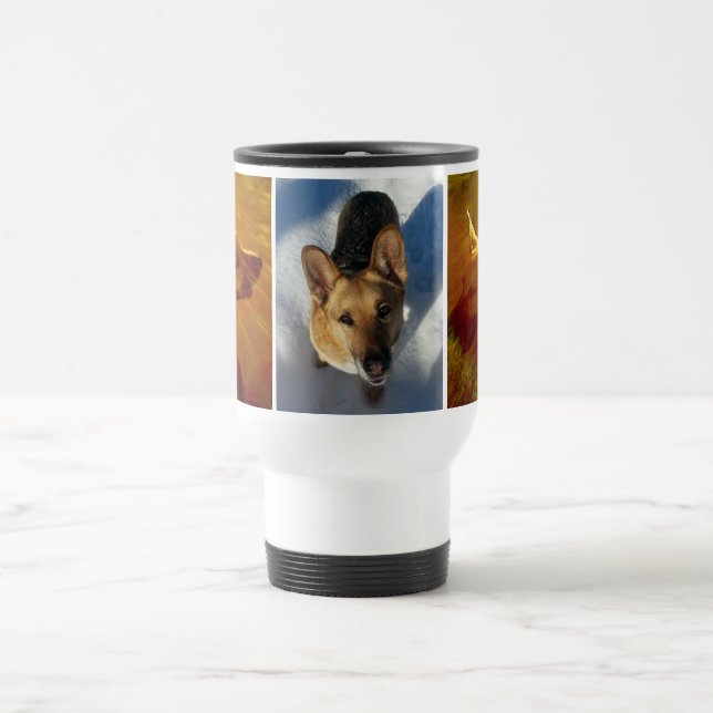 Brilhar em mim e Caneca de viagem de German shephe (Centro)