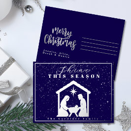 Brilhar Esta Época Natal Prata Azul