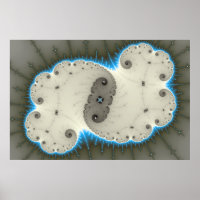 Brilho Azul - Poster Fractal