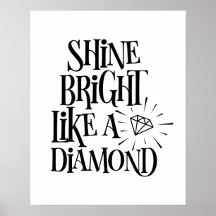 Brilho brilhante como um poster do diamante