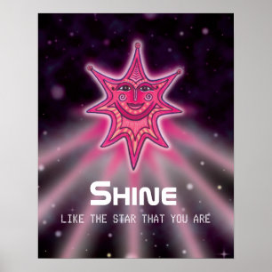 Brilho como um poster da estrela