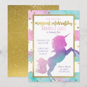 Brilho da aguarela do convite   do aniversário do