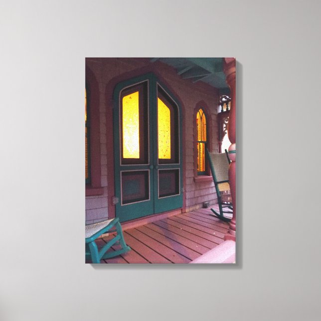 Brilho da noite - Impressão de tela de vinhedo de  (Frente)