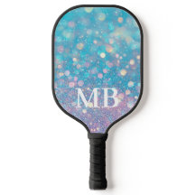 Brilho de Glitter Rosa Aqua Pastel Glam Monograma