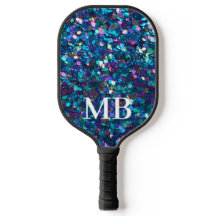 Brilho de Glitter Roxo Azul Monograma Glam