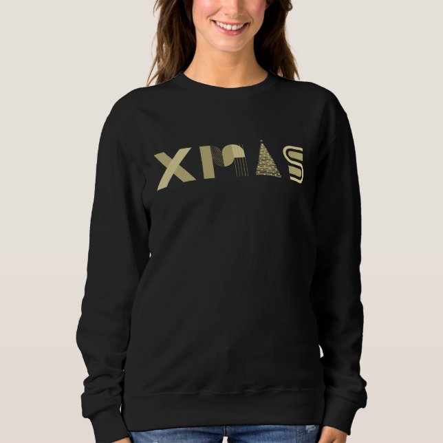 Brilho Dourado de NATAL – Camiseta Chic Festiva (Frente)