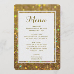 Brilho Dourado do menu   do comensal
