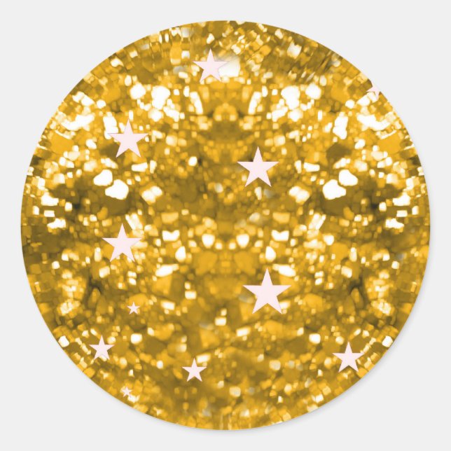 brilho Dourado e adesivo de estrelas (Frente)