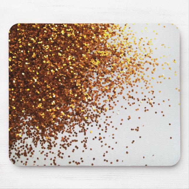 Brilho Dourado polvilhado Mousepad horizontal (Frente)