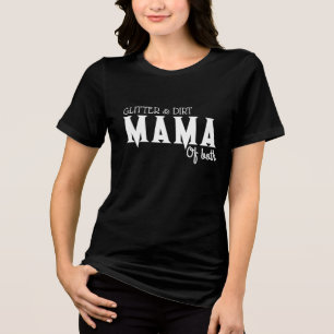 Brilho e Poeira Mamãe de Ambos Camiseta – Mãe Engr