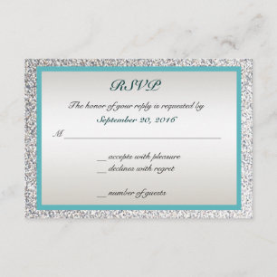 Brilho elegante que Wedding RSVP