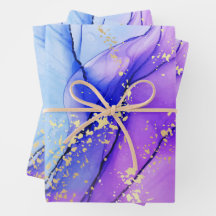 Brilho Galáctico Azul Roxo Moderno