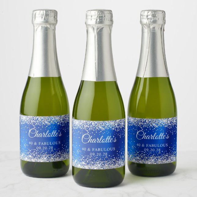 Brilho Prateado Azul Real Folha 40 & Fabuloso (Garrafas)