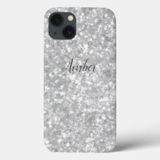 Brilho Prateado Glitter Elegante Personalizado