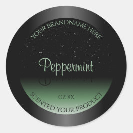 Brilho suave de etiquetas de produto preto e verde