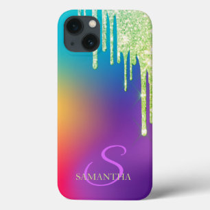 Brilho Tendência Drips Ombre Holográfico
