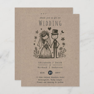 Brincadeira de Cartoon Noiva, Desenho de Mão