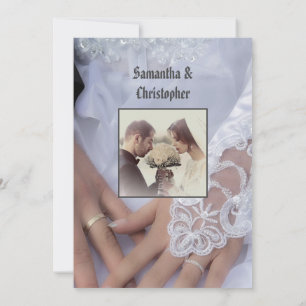 Brincadeiras de rendas brancas convite para fotos