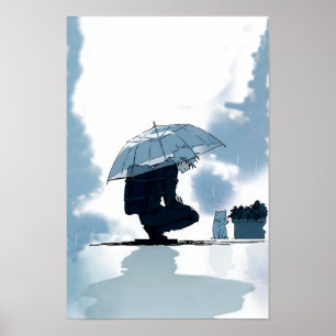 Brincando com Cat no Poster Rainy Day
