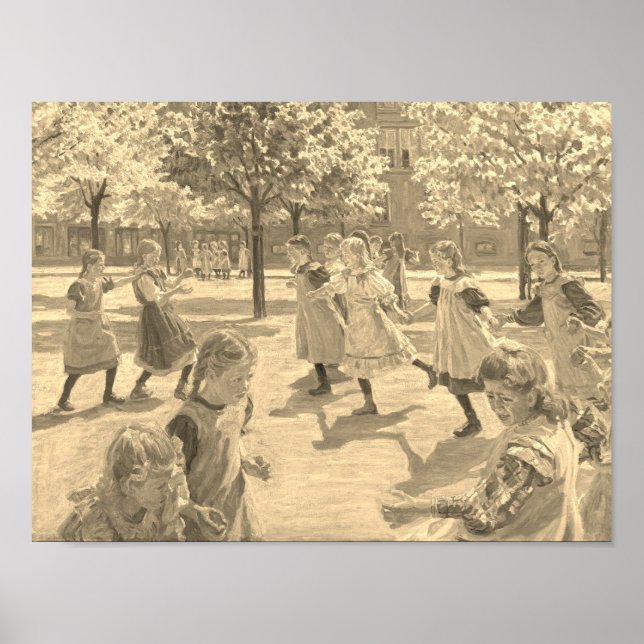 BRINCANDO CRIANÇAS POR PETER HANSEN POSTER (Frente)