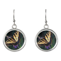 Brincos de gota de prata Swallowtail