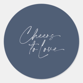 Brinde ao Amor Adesivo – Fundo Azul Marinho