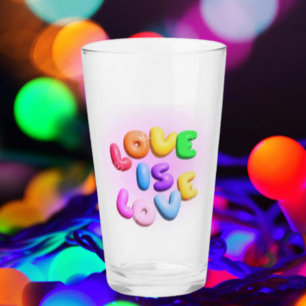 Brinde ao Amor: Copo de Pint 3D Arco-íris Orgulho