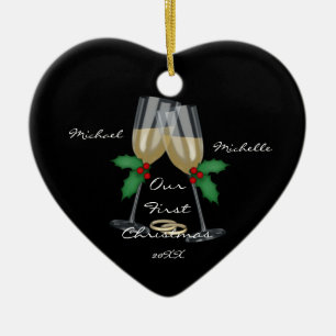 Brinde do casamento nossos primeiros enfeites de