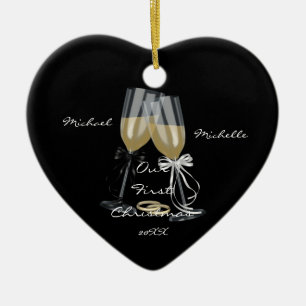 Brinde do casamento nossos primeiros enfeites de