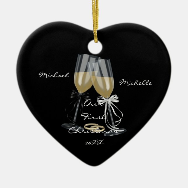 Brinde do casamento nossos primeiros enfeites de (Frente)