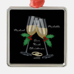 Brinde do casamento nossos primeiros enfeites de