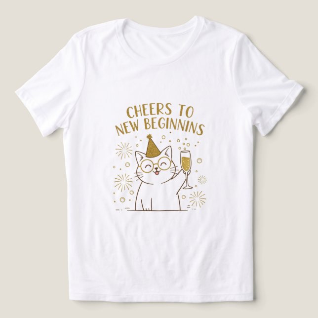 Brindemos a novas camisetas de início para mulhere (Design frontal)