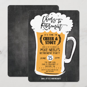 Brindes à Cerveja de Aposentadoria Convite de Apos