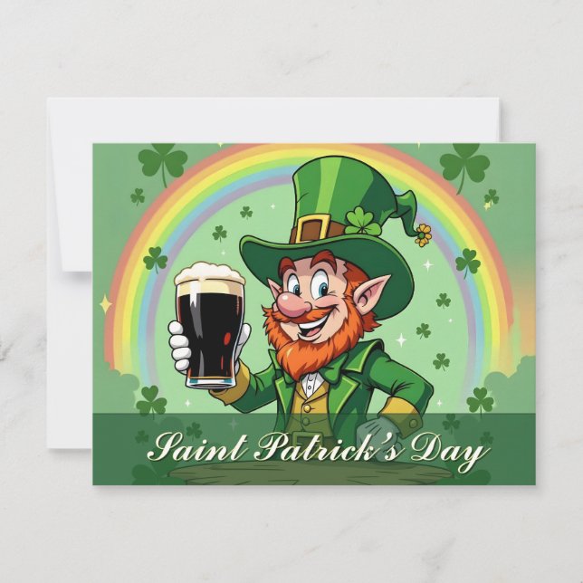 Brindes do Leprechaun sob o Arco-íris (Frente)