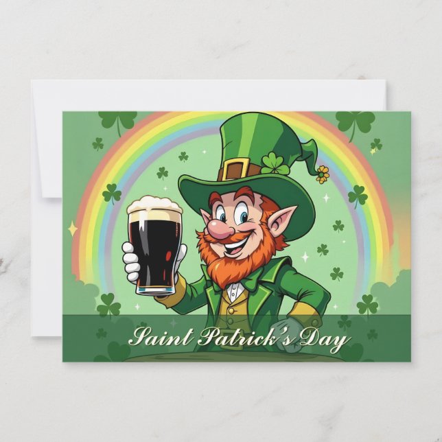 Brindes do Leprechaun sob o Arco-íris (Frente)