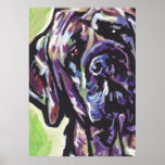 Brindle English Mastiff Bright Pop Art Poster<br><div class="desc">Aqui está um maravilhoso,  brilhante,  divertido tributo ao seu melhor amigo e raça favorita - o Mastiff! de uma pintura original de Lea</div>