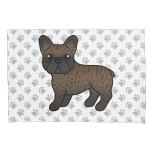 Brindle French Bulldog Cute Cartoon Dog
