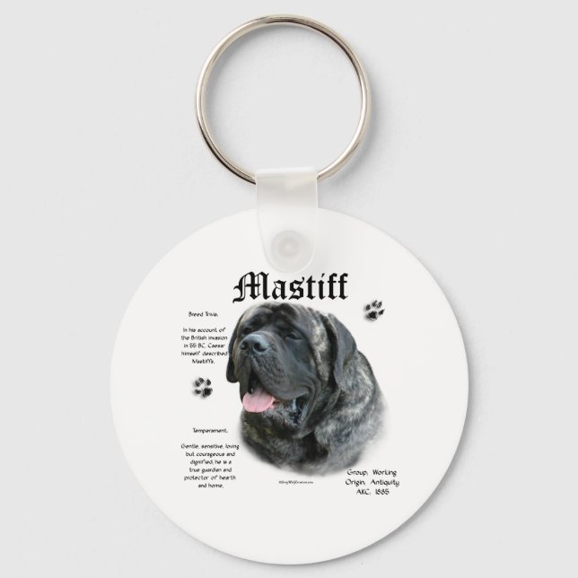 Brindle Mastiff History Chaveiro (Frente)