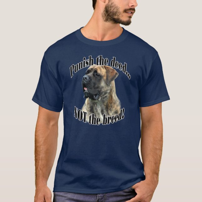 Brindle Mastiff Pune a T-Shirt Morta (Frente)