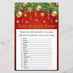 brinquedo de Natal dourado Bebê Animais Jogo