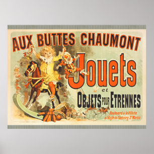 Brinquedo francês Joets Poster Amigos Vintage